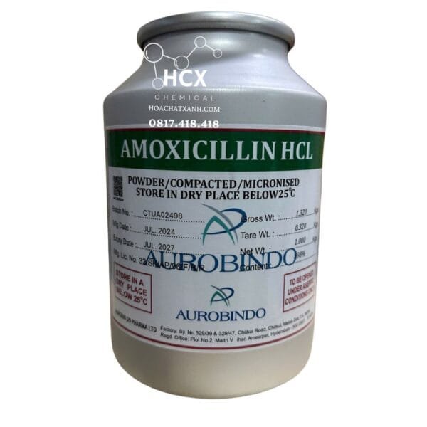 AMOX Aurobindo Lon 1Kg - thuốc thủy sản - hóa chất xanh