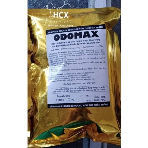 Kháng sinh tổng hợp Odomax gói 1kg mặt sau